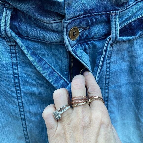 Free People Splendor in The Grass Denim Paperbag Waist Mini Skirt size 6 - Picture 8 of 11